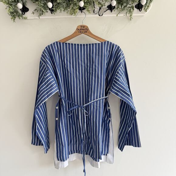 J. Crew Ciel top in striped cotton poplin Top Size S Spring 25 - Picture 2 of 5